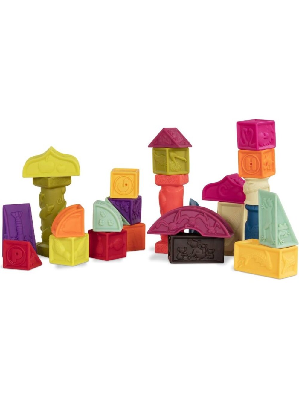 Soft Alphabet Baby Blocks - 26 Colorful Building Blocks for Infants & Toddlers